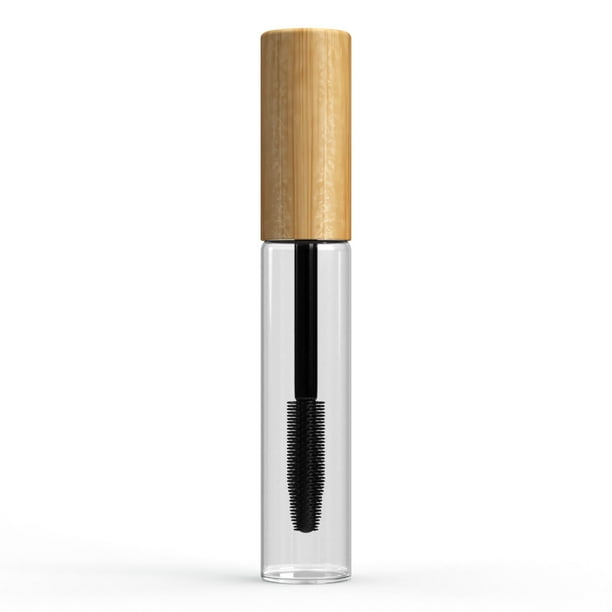 Tubo de rímel de vidrio vacío recargable de 10 ml con varilla de silicona