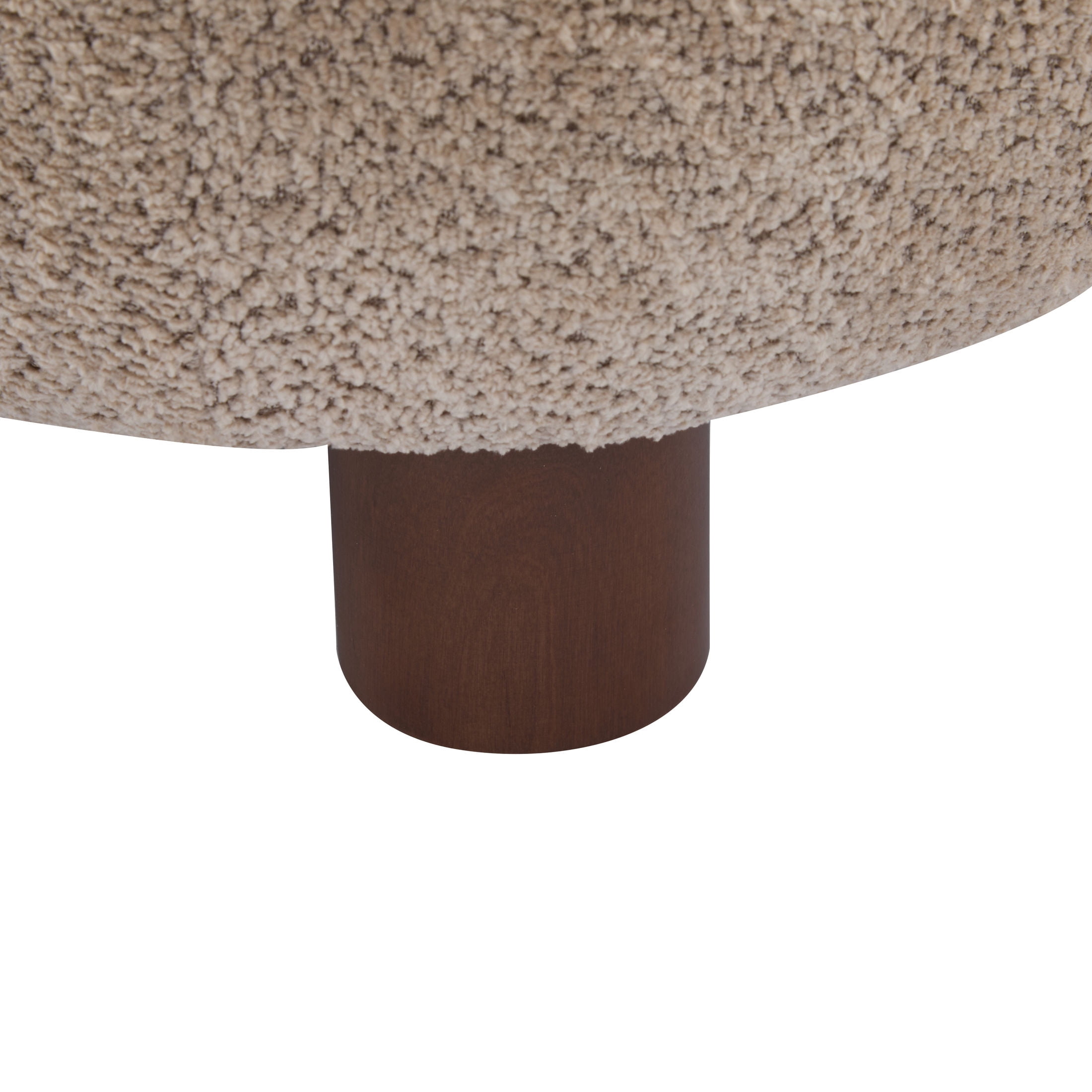 Christopher Knight Home Modern Boucle Slipper Accent Chair with Upholstered Plush Seat, Wood Legs, Light Brown, Set of 2
