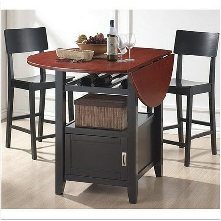 Wholesale Interiors Baxton Studio Dayton 5 Piece Modern Drop Leaf Pub Table Dining Set