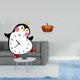 thumbnail image 2 of Reloj de pared silencioso, decorativo, de cristal, con tapa, forma de pingüino de calabaza, ligero, resistente al calor, ideal para oficina, escritori, 2 of 8