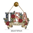 thumbnail image 4 of 250th Anniversary USA Front Door Sign, 3D America Eagle 4th of July Door Sign, 250 Years Patriotic Front Door Decor, Wooden Hanging Sign Door Hanger for Outdoor Farmhouse Porch, 11.8"×11.8”, 4 of 5