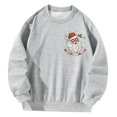 thumbnail image 2 of Sudadera para Mujer Disfraces Ropa Deportiva Ropa Deportiva Estampado de Papá Noel Cuello Redondo L, 2 of 8