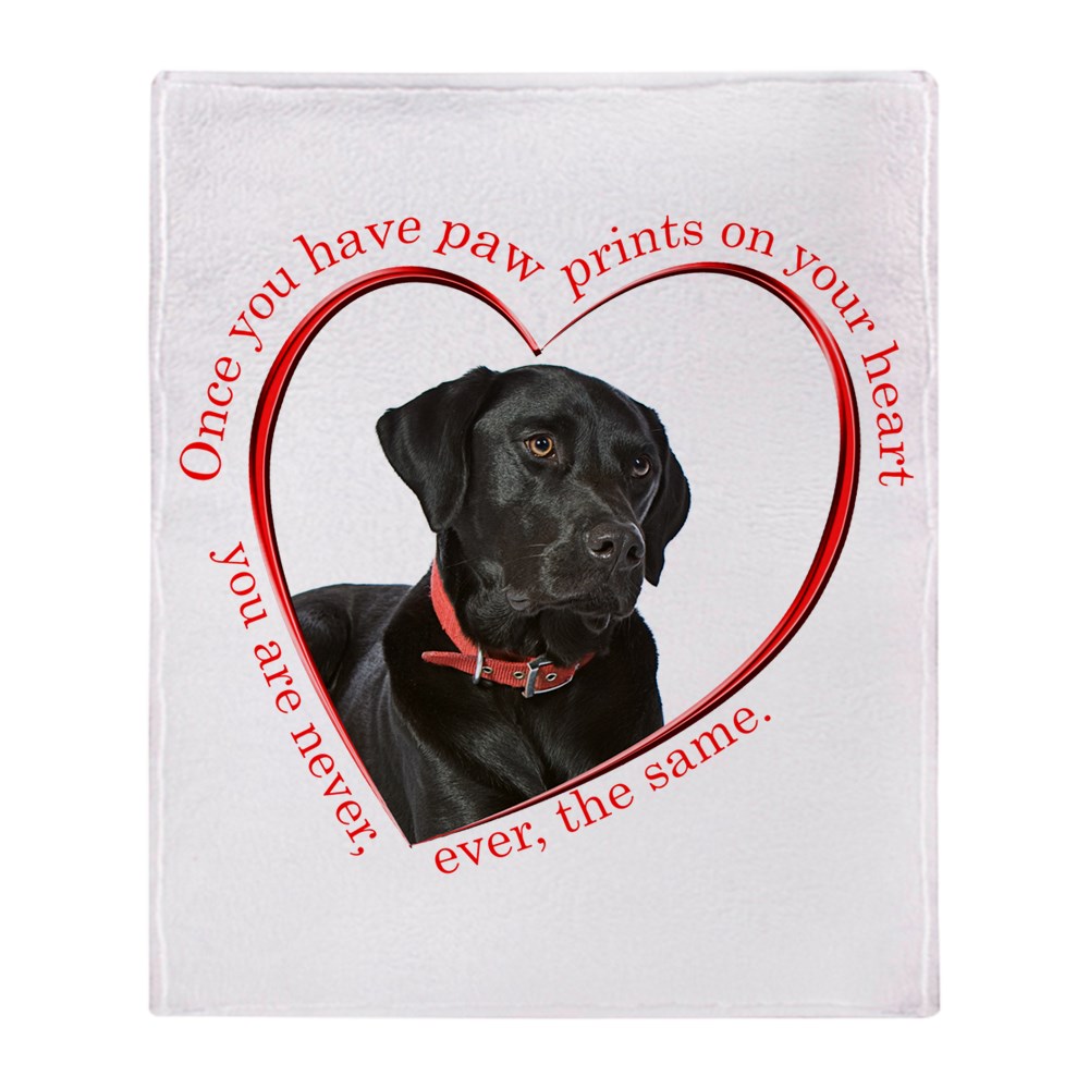 CafePress Lab Paw Prints Throw Blanket Soft Fleece Throw Blanket, 50"x60" Stadium Blanket
