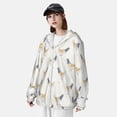 thumbnail image 3 of Gukieu Funny Chicken Print Sun Protection Hoodies for Men and Women, Zippered Long-sleeved Quick-drying UV Protection Shirts, Suitable for Sports, Swimming, Fishing-Medium, 3 of 7