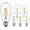 Clear glass ST64 LED bulb, variant on LED Edison Bulbs Dimmable Amber Warm 2700K Antique Vintage Style Filament Light Bulbs 40W Equivalent E26 Base 6-Pack by LUXON