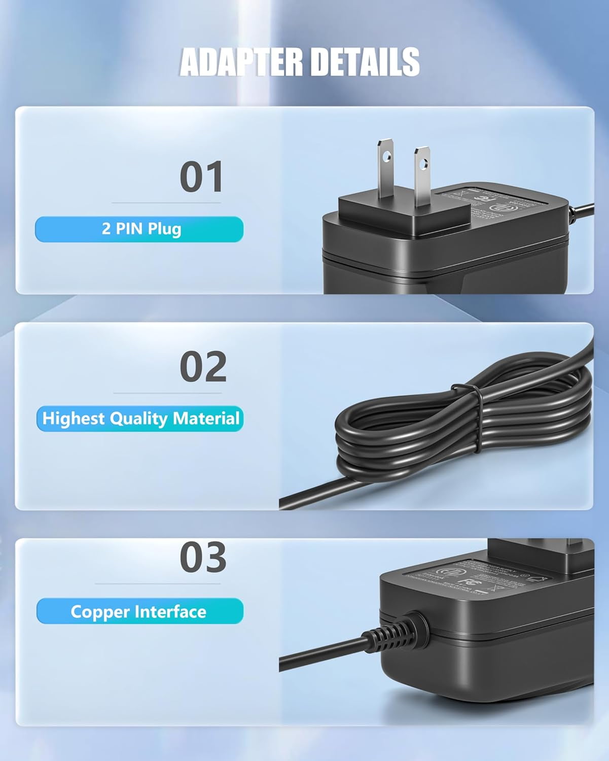 12V 2A Charger for Gateway Laptop GWTC116-2BK GWTC116-2BL GWTN156-11BK GWTN116 GWTN133 GWTN141 SAW30-120-2000U GWNC21524 Laptop Power Supply (UL Listed)