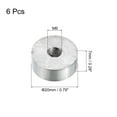 thumbnail image 2 of Unique Bargains M6 Thread 20mm Diameter Round Shape Aluminum Disc Hardware 6pack Aluminum Circle Disc Glass Top Adapter for Glass Table, 2 of 5