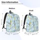 thumbnail image 2 of Disketp Cartoon Cat print Canvas Backpack Lightweight Travel Daypack Student Rucksack Laptop Backpack-Medium, 2 of 5