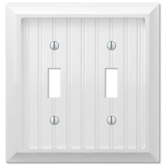 Placa de pared Amerelle 279TTW de madera compuesta de 2 palancas, color blanco