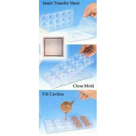 

Magnetic Chocolate Mold 2 pc. Square 3/4 x 0.5 High 28 Cavities