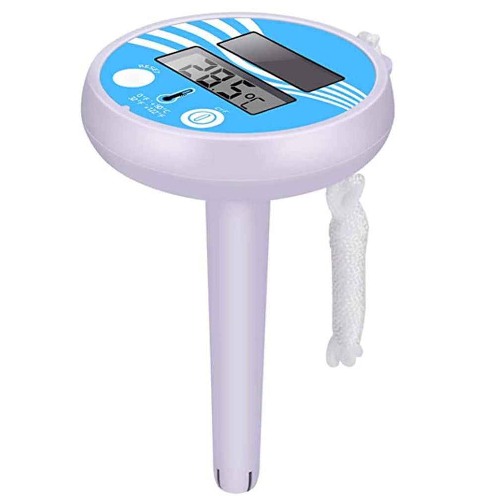 Solar Powered Swimming Pool Thermometer Digital Pool Floating Shatter