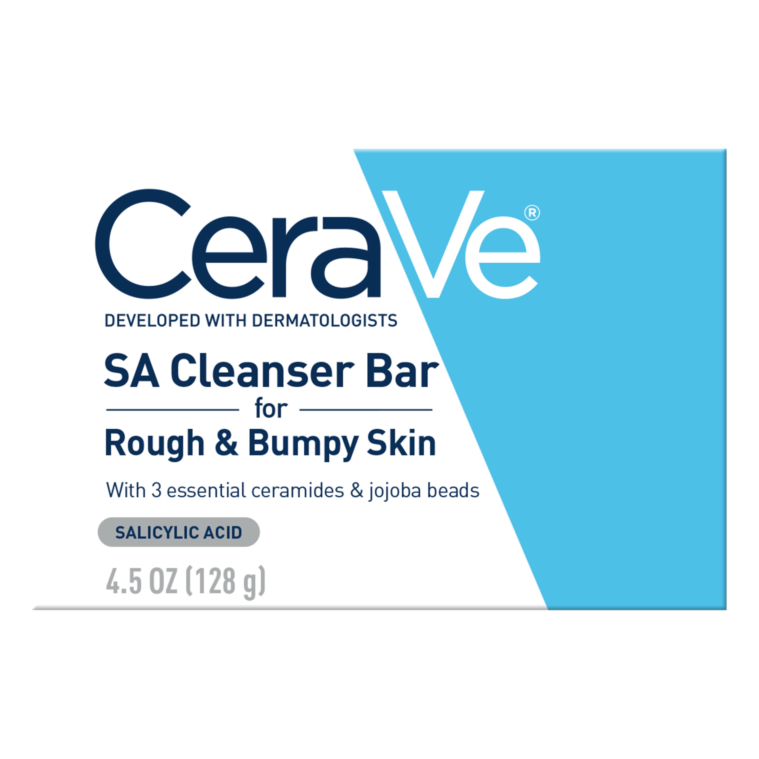 (3 pack) CeraVe SA Cleanser Bar for Rough & Bumpy Skin with Salicylic Acid 4.5 oz