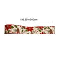 thumbnail image 3 of JeashCHAT Christmas Wired Ribbon Roll, 2.56 Inch x 5.47 Yards Snowflake/Poinsettia/Santa Claus/Pinecone Fabric Ribbon for Gift Wrapping Wreaths Bows Xmas Tree Holiday Decor DIY Crafts, 3 of 6