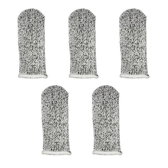5x UltraPET Finger Covers Five-Level Anti-Cutting, Breathable, Effective Finger Protection, Grey Color