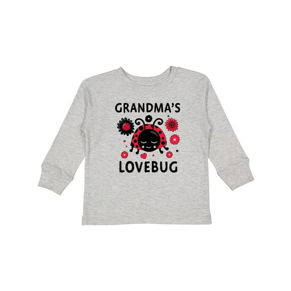 Inktastic Valentine's Day Grandma's Lovebug Girls Long Sleeve Toddler T-Shirt