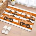thumbnail image 3 of 2x3 Washable Entryway Rug, Cartoon Engineering Non-Slip Area Rug for Front Door Kitchen Bathroom, Dig Hooks Carloading Excavator Orange Stripes Indoor Floor Mat for Home Decor, 3 of 9