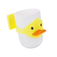thumbnail image 4 of Yuarrent Soporte para cepillo de con taza con forma de dibujos animados, taza de enjuague bucal de pato, juego de enjuague bucal montado en la Juegos de accesorios de baño Blanco, 4 of 6