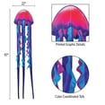 thumbnail image 6 of In the Breeze 22" Jellyfish Ripstop Fabric Fiberglass Frame Dragon Kite, 8 Tails, 6 of 6