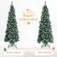 thumbnail image 4 of Patiojoy 7ft Pre-lit Artificial Christmas Tree Slim Artificial Xmas Tree w/ 350 Replaceable LED Lights & 818 Branch Tips, 4 of 10
