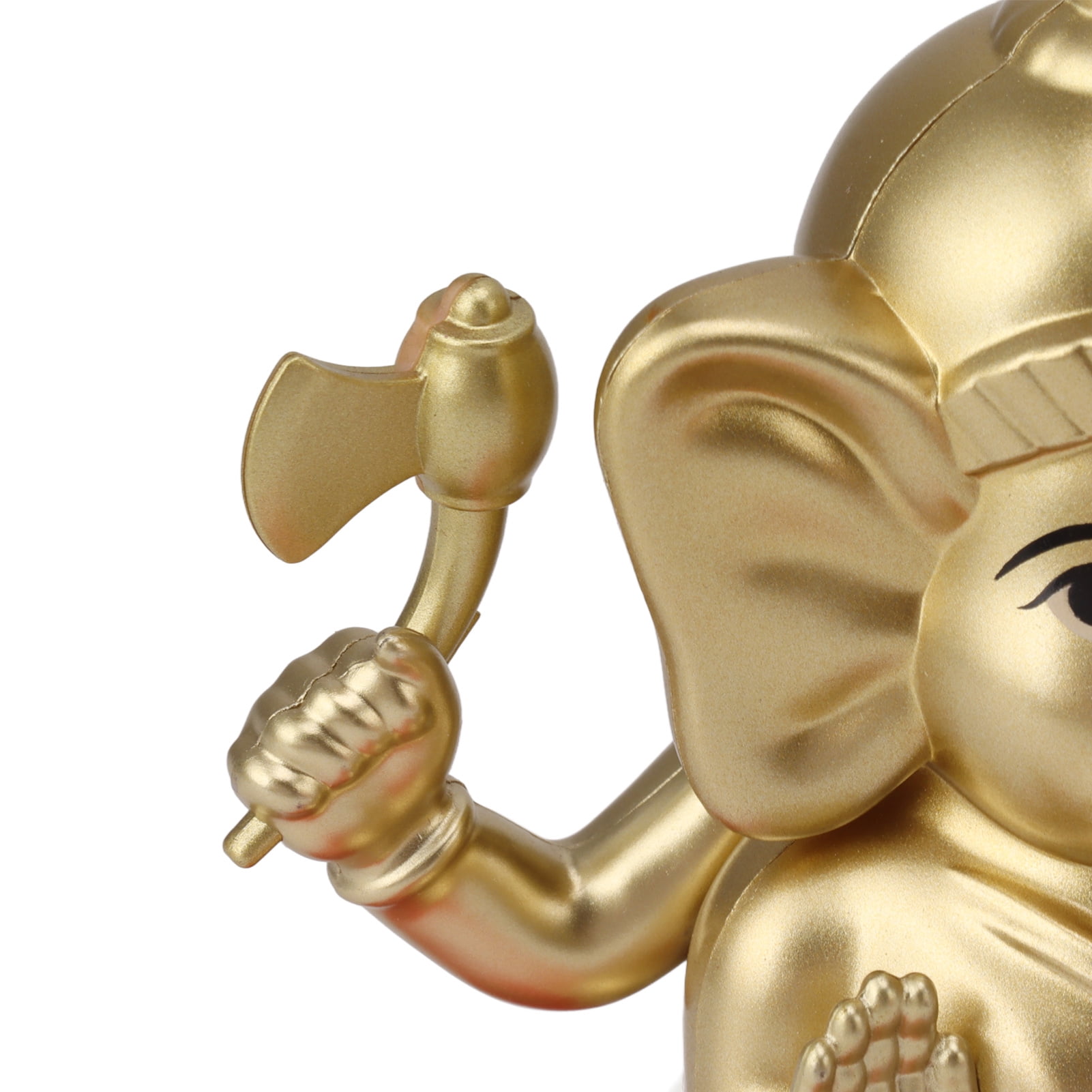 Statuette De Ganesh Blanche - Idole En Céramique Pour Tableau De Bord Voiture Ou Décoration - 8 X 10 Cm - Porte-bonheur - 11
