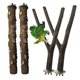 thumbnail image 1 of 4 unids/set mascota loro pájaro palo de pie poste de madera pájaro cacatúa periquito perchas mordida garra molienda juguete pájaro jaula Accesorios ShuxiuWang 8390606617651, 1 of 1