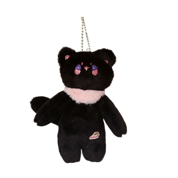 Plush Doll Pendant Kawaii Cat Keychain Plush Toy Cartoon Stuffed Animal Pendant for Backpacks Decoration