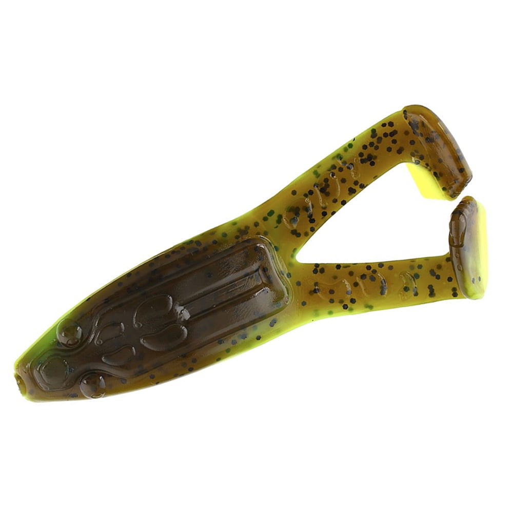 (2 pack) Strike King Super Toad 4" Green Pumpkin Chartreuse Belly Soft Bait Lure