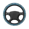 thumbnail image 3 of Gaeub Dinosaur on the Beach Vacation Breathable Stretch Elastic Steering Wheel Cover, Cool in Summer and Warm in Winter, Universal 15 inch, 3 of 8