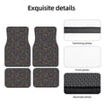 thumbnail image 5 of Sikiie Musical Notes Car Foot Mat Set of 4 Pieces Basics Universal Fit Rubber Carpet Floor Mats For Car SUV Van & Truck, 26.8"L x 17.3"W (Front), 13"L x 17.3"W(Rear), 5 of 6
