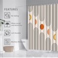 thumbnail image 4 of Boho Shower Curtains for Bathroom Mid Century Minimalist Abstract Aesthetic Modern Bathroom Decor Curtain Machine Washable Waterproof Fabric with 12 Hooks (Beige Minimalist, 72" x 72"), 4 of 6