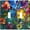 #2. Double Toggle, variant on Metal Light Switch Wall Plate Outlet Cover (Printed Image of Colorful Stained Glass Flowers - Double Toggle)