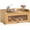 Vintage Bamboo, variant on Vintage Bread Box for Kitchen Countertop, Bread Container Storage, Wooden Farmhouse Bread Box with Window Bread Holder (Vintage Brown)