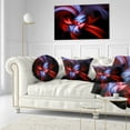 thumbnail image 3 of Designart Fractal Red Connected Stripes - Contemporary Throw Pillow - 12x20, 3 of 5