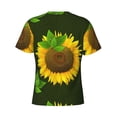 thumbnail image 6 of Vsdgher Sunflower Print Men's Dry Fit Mesh Athletic Shirts Moisture Wicking Tennis T-Shirt Tops, 6 of 9