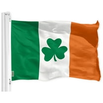 G128 3x5 ft Ireland Irish Shamrock Flag 150D Polyester Printed Thicker Durable than 100D