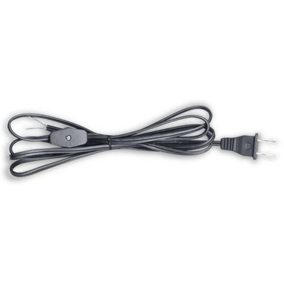 National Artcraft® 6' Black Lamp Cord Set with Rotary Switch & Stripped Ends (Pkg/10)