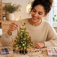 thumbnail image 7 of PD7VCT 2027 New DIY Beaded Christmas Tree Kit, Handmade Mini Desk Xmas Bead Art, Create Your Own Sparkling Holiday Decor, 3D Crystal Bead Christmas Tree Making Kit, Holiday Tabletop Decoration, 7 of 7