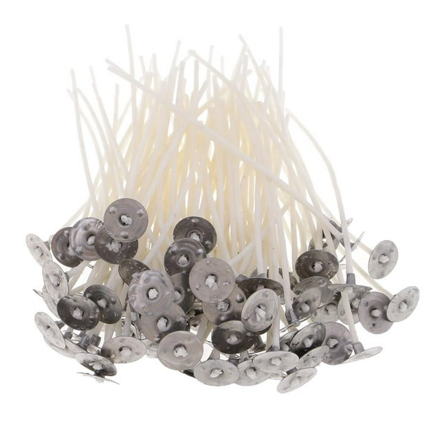 100 mechas de algodón preenceradas para velas, ideales para hacer velas de té. 100 piezas-12 cm