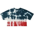 thumbnail image 3 of Mens US Flag Americana Tie Dye Cotton Tee Shirt, Medium Black, 3 of 5