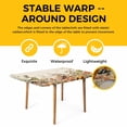 thumbnail image 4 of Fall Botanical Table Cloths for 5 Foot Rectangle Tables, Sunflower Vintage Floral Botanical Birds Patio Waterproof Elastic Fitted Tablecloths, Washable Rectangular Table Cover for Camping, 4 of 8