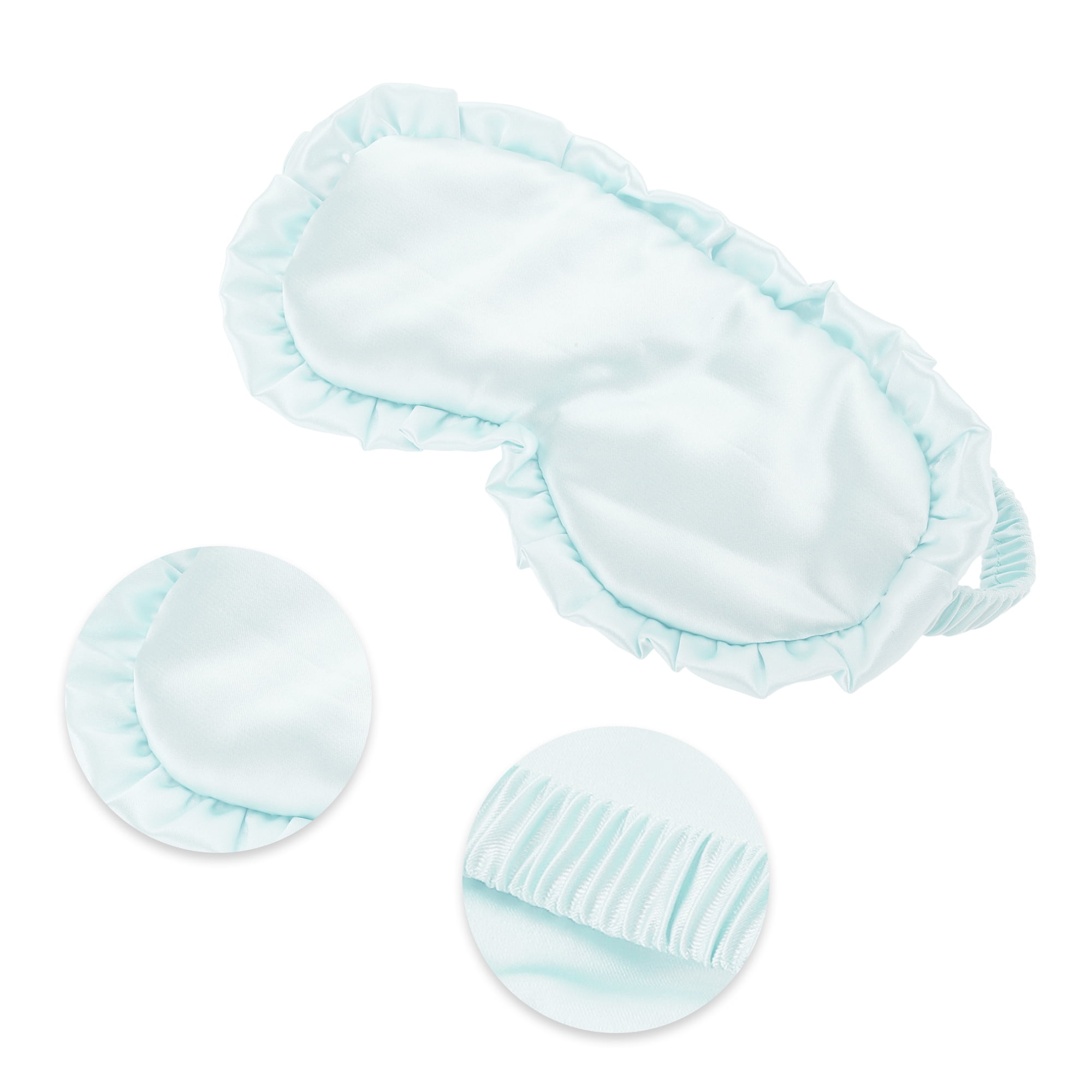 Unique Bargains Soft Flowers Style Sleep Mask Eye Shade Cover for Rest Blue
