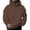 Coffee, variant on LUOGENLI Men Hoodies Zip up Brown Male Fashion Casual Letter Part Print Hooded Pullover Long Sleeve Hooded Sweater Tops Men Hoodies Graphic Mexico Khaki Size M