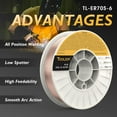 thumbnail image 5 of TOOLIOM ER70S-6 .035"(0.9 mm) Mild Steel MIG Solid Welding Wire on 10-Pound Spool 2PCS Compatible for TL-200M Pro TL-250M Pro, 5 of 7