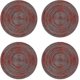 thumbnail image 1 of Round Placemats For Dining Table Ant Wipeable Placemat Washable Kit Place Mats (red4pcs), 1 of 5