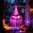 thumbnail image 5 of LED Light Up Jagged Witch Hat with Glowing Ghost Effect, Battery-Powered Halloween Yard Decor, Illuminated Party Prop for Walkway, Lawn and Spooky Outdoor Patio Decoration, D, 5 of 6