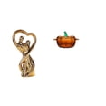thumbnail image 1 of Figura decorativa de pareja, estilo moderno, con forma de bombonera de cristal, tarro de cristal y cerámica con tapa. Diseño romántico de calabaza. Id, 1 of 8