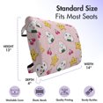 thumbnail image 5 of Japan Lumbar Pillow, Japanese Foods Rice Ball Cherries Kawaii Anime Pattern Design, Soft Back Cushion for Office Chairs with Adjustable Straps, 14" x 13", Multicolor Pink, by Ambesonne, 5 of 7