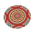 thumbnail image 1 of simhoa Round Polyester Dining Table Cloth DustProof Oil Dinner Party Decor 10.Bohemian red round, 1 of 7