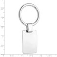 thumbnail image 5 of 925 Sterling Silver Rhodium Plated Key Chain, 5 of 7