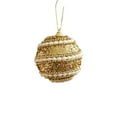 thumbnail image 2 of Taicans Gold Beaded Star Christmas Ornament - 3.1IN Shatterproof Hanging Bauble for Tree Decorations | Holiday Party & Home Decor | Sustainable Glitter Finish | New Year Gift Idea,1Pcs, 2 of 6